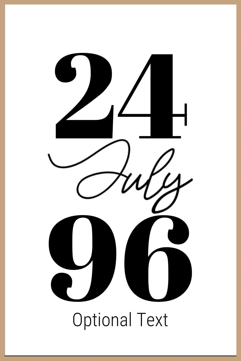 Personalised Date Framed Print